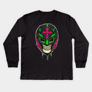 Skull Rey Mysterio Kids Long Sleeve T-Shirt